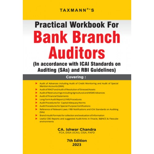 Taxmann's Practical Workbook for Bank Branch Auditors 2023 by CA. Ishwar Chandra